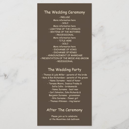 Mason Jar String Lights Tree Wedding Programmes (Dos)