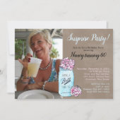 Mason Jar Surprise Anniversaire Fête Invitation (Devant)