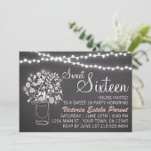 Mason Jar Sweet 16 Invitation (Debout devant)