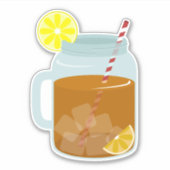 Mason Jar Sweet Tea Iced Tea Drink Sticker (Voorkant)
