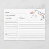 Mason Jar Tree Recipe Card Uitnodiging Briefkaart (Voorkant)