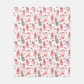 Mason Jar Valentijn Milkshakes Fleece Deken (Voorkant)