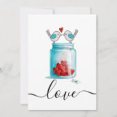 Mason Jar van Liefde Feestdagenkaart (Voorkant)