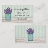 Mason Jar Violets Visitekaartje (Voorkant / Achterkant)