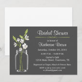 Mason Jar Vrijgezellenfeest Party Invitation Kaart (Voorkant / Achterkant)