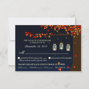 Mason Jar-Vuurvliegjes Eik Boom RSVP (Maaltijd Opt Kaartje