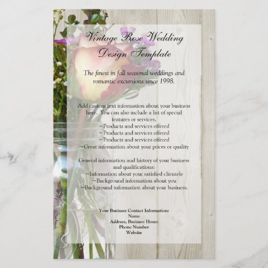 Mason Jar w/Roos en wilde bloemen Flyer (Voorkant)