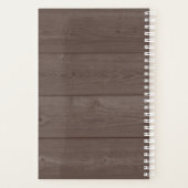 Mason-jar-wandelhout achtergrond bruiloft Planner (Achterkant)