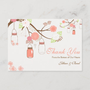 Mason Jar Wedding Hartelijk dank Bedankkaart