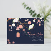 Mason Jar Wedding Hartelijk dank Bedankkaart (Staand voorkant)