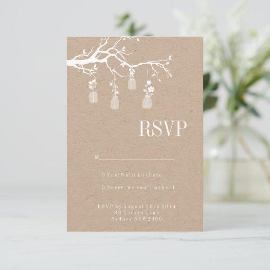 Mason Jar Wedding RSVP (Debout devant)