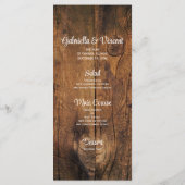 Mason Jar White Daisies Country Barn Wedding Menu (Achterkant)