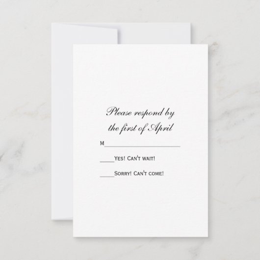 Mason Jar White Tulips Country Barn Weddenschap RS RSVP Kaartje (Achterkant)