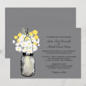 Mason Jar Wild Daisies & Billy Balls Kaart (Voorkant / Achterkant)