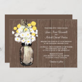 Mason Jar Wild Daisies & Billy Balls Kaart (Voorkant / Achterkant)