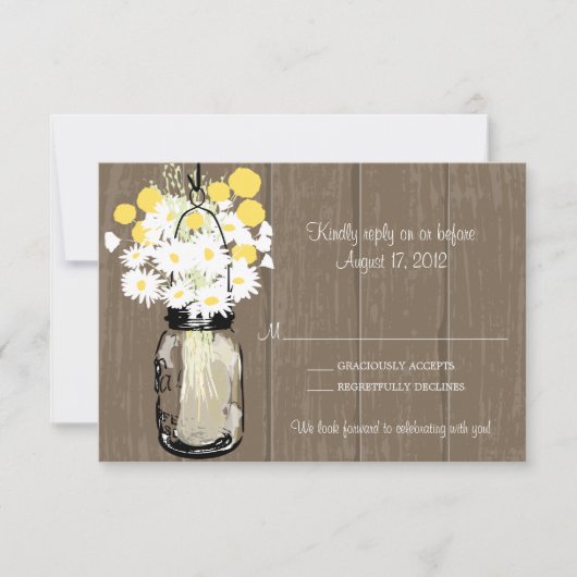 Mason Jar Wilde Madeliefjes & Billy Balls  RSVP (Voorkant)