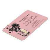 Mason Jar & Wildflower Save the Date Magneet (Linkerzijde)