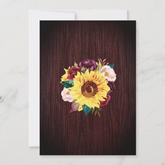 Mason Jar Zonnebloemen Rustiek Vrijgezellenfeest Kaart (Achterkant)