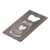 Mason jarre carte de crédit bouteille ouvre-boutei (Dos Angle)