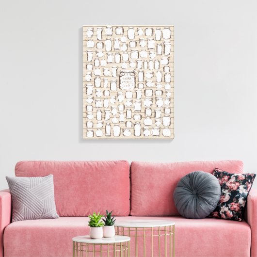 Mason Jars - 100 Signature Canvas Guest Book (Insitu (Woonkamer))