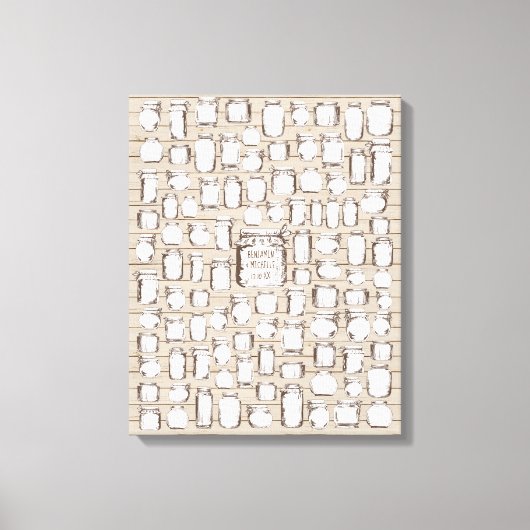 Mason Jars - 100 Signature Canvas Guest Book (Voorkant)