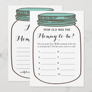 Mason Jars 2x Baby shower games - Hoe oud   Advies Kaart