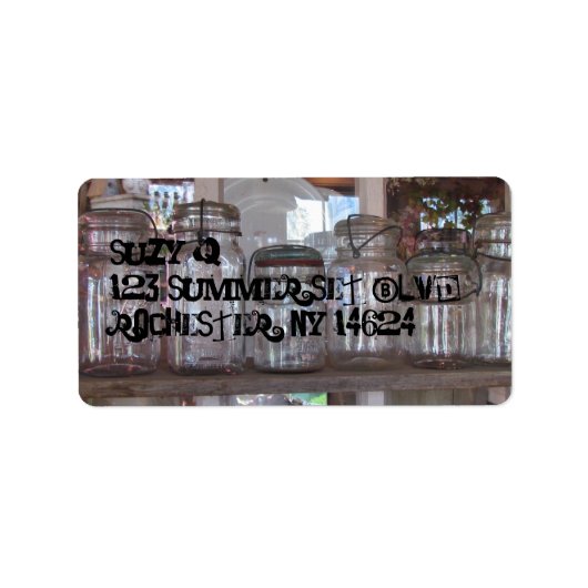 Mason Jars - Adresetiketten Etiket (Voorkant)