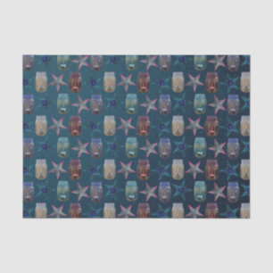 Mason Jars en Bohemian Stars Pattern Tissuepapier