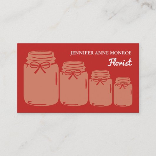Mason Jars, Floristry Visitekaartje (Voorkant)