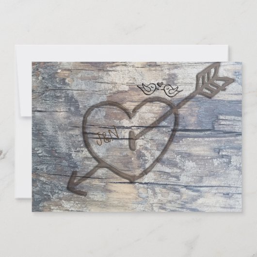 Mason Jars & Inséparables Rustic Branch Invitation (Dos)