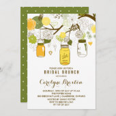 Mason Jars | Invitation de Brunch nuptial (Devant / Derrière)
