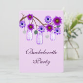 Mason Jars Mason Flower violet Invitation du Bache (Debout devant)