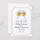 Mason Jars of Sweet Tea Wedding Save the Date (Voorkant / Achterkant)