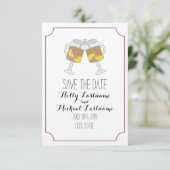 Mason Jars of Sweet Tea Wedding Save the Date (Staand voorkant)
