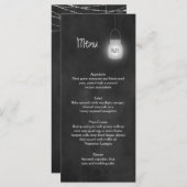 Mason Jars String Lights krijtbord Menu Kaarten (Voorkant / Achterkant)