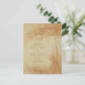 Mason Jars String Lights Tree Rustic Save the Date Aankondigingskaart (Staand voorkant)