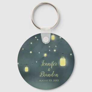 Mason Jars Zomer Nacht Sleutelhanger