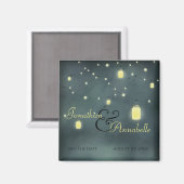 Mason Jars Zomernacht Save The Date Magneet (Voorkant / Achterkant)