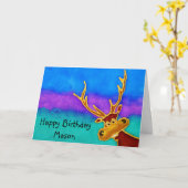 Mason, Joyeux Anniversaire stupide carte de cerf (Fleur jaune)