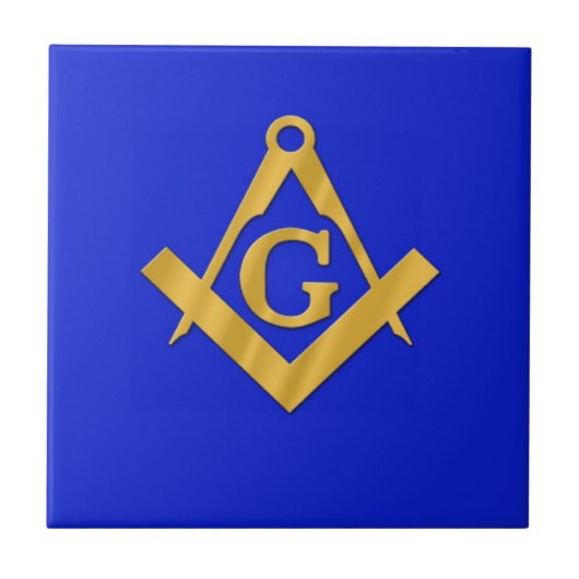 Mason - Masonic Blue Tegeltje (Voorkant)