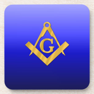 Mason Masonic met gradiëntblauw Onderzetter