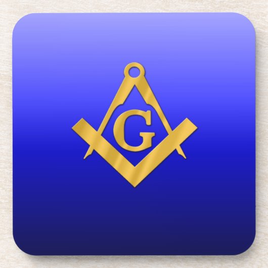 Mason Masonic met gradiëntblauw Onderzetter (Voorkant)