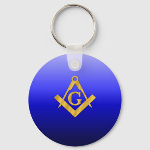 Mason Masonic met gradiëntblauw Sleutelhanger