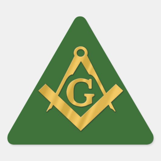 Mason Masonic over Green Driehoek Sticker (Voorkant)