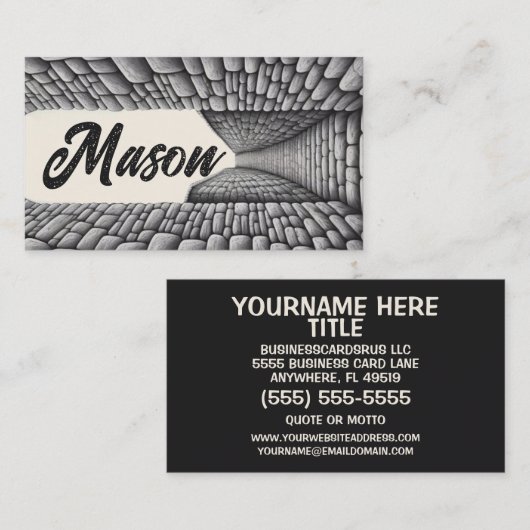 Mason metselwerk achtergrond visitekaartje (Voorkant / Achterkant)