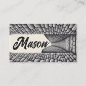 Mason metselwerk achtergrond visitekaartje (Voorkant)