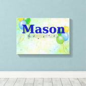 Mason Name Canvas Afdruk (Insitu (Houten vloer))