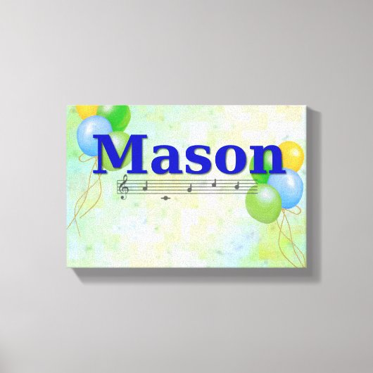Mason Name Canvas Afdruk (Voorkant)