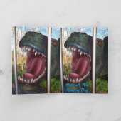 Mason, Name, Logo, Boys Dinosaur Birthday Kaart (Binnen)