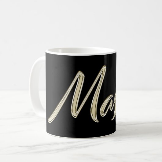 Mason Name whitegold Tasse Teetasse Kaffeetasse Koffiemok (Voorkant links)